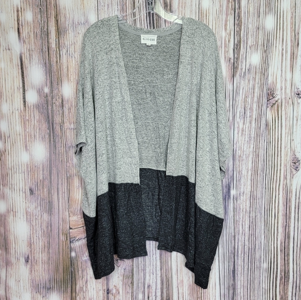 Olive + Oak Erin Color Block Open Front Cardigan - image 2